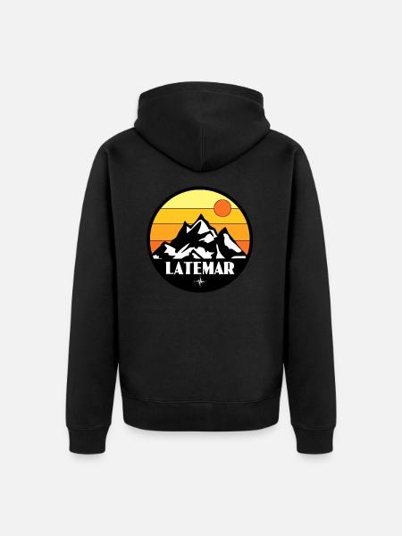 Latemar South Tyrol - Unisex Premium Organic Zip Hoodie - black