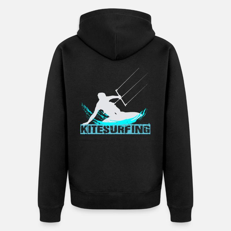 Kitesurf - Veste à capuche bio Premium Unisexe - noir