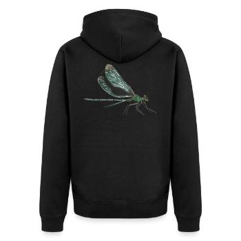 Dragonfly dragonfly - Unisex Premium Organic Zip Hoodie - black - Back - Nico (187cm)
