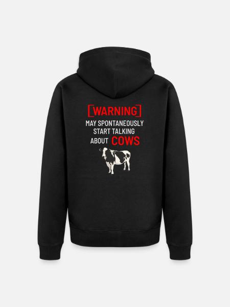 Cows farmer farmer saying - Unisex Premium Organic Zip Hoodie - black
