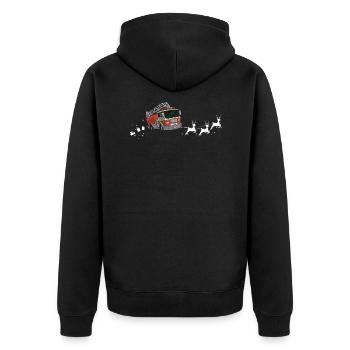Service d'incendie voiture renne Noël - Veste à capuche bio Premium Unisexe - noir - Dos - Nico (187cm)