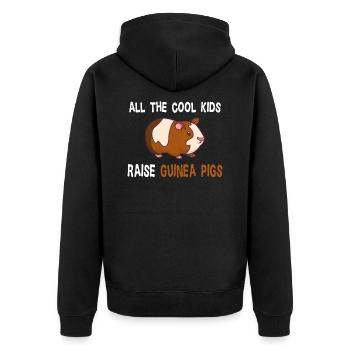 Rongeur cochon d'Inde Cool Kids - Veste à capuche bio Premium Unisexe - noir - Dos - Nico (187cm)