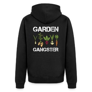 Jardin gangsters jardin cool jardinier amateur Légumes - Veste à capuche bio Premium Unisexe - noir - Dos - Nico (187cm)
