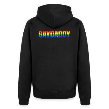 Gay Daddy Gay Daddy Gay Pride - Veste à capuche bio Premium Unisexe - noir - Dos - Nico (187cm)