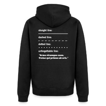 Latin Professeur de latin Phrase latin Drôle - Veste à capuche bio Premium Unisexe - noir - Dos - Nico (187cm)
