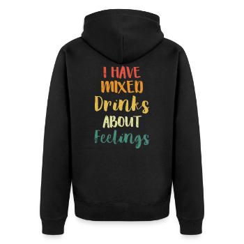 Barkeeper Bartender Cocktail Bar Drink Job - Unisex Premium Organic Zip Hoodie - black - Back - Nico (187cm)