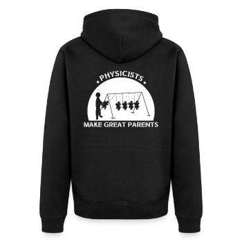 Parents physiciens - Veste à capuche bio Premium Unisexe - noir - Dos - Nico (187cm)