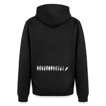 Penguins with Polygon - Unisex Premium Organic Zip Hoodie - black - Back - Nico (187cm)