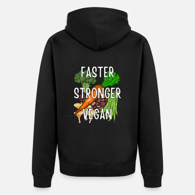 Plus rapide Stronger Vegan - Veste à capuche bio Premium Unisexe - noir