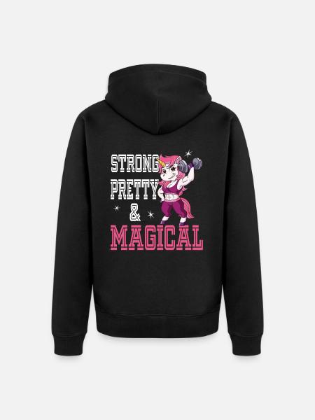 Strong Pretty and Magical - Unisex Premium Bio Zip Hoodie - Schwarz