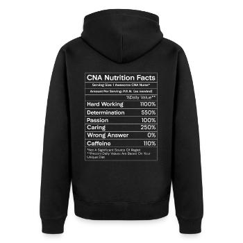 Données nutritionnelles de l’AIIC - Veste à capuche bio Premium Unisexe - noir - Dos - Nico (187cm)