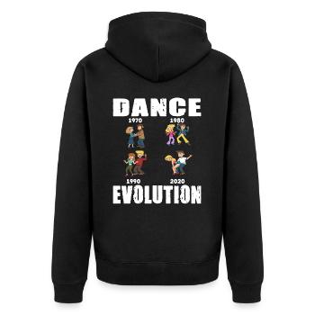 Dance Evolution für einen Tänzer und Tänzerin - Unisex Premium Bio Zip Hoodie - Schwarz - Hinten - Nico (187cm)