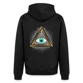Egypte Antique Souvenir Egyptien Historique Egyptien - Veste à capuche bio Premium Unisexe - noir - Dos - Nico (187cm)