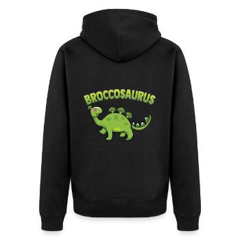 Broccosaurus Dino Brocoli Régime végétalien de légumes - Veste à capuche bio Premium Unisexe - noir - Dos - Nico (187cm)
