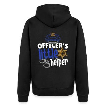 Patrouilleur de police pour enfants de la petite aide de l’agent - Veste à capuche bio Premium Unisexe - noir - Dos - Nico (187cm)