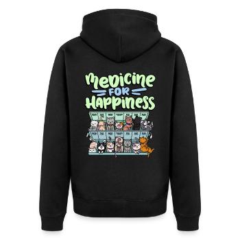Ma pilule Happy Medicine Every Day - Veste à capuche bio Premium Unisexe - noir - Dos - Nico (187cm)