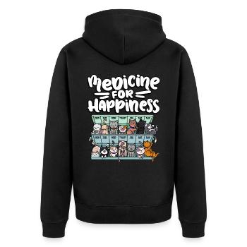 Ma pilule Happy Medicine Every Day - Veste à capuche bio Premium Unisexe - noir - Dos - Nico (187cm)