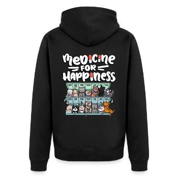 Ma pilule Happy Medicine Every Day - Veste à capuche bio Premium Unisexe - noir - Dos - Nico (187cm)