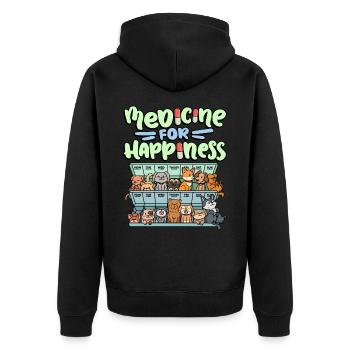 Ma pilule Happy Medicine Every Day - Veste à capuche bio Premium Unisexe - noir - Dos - Nico (187cm)