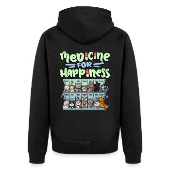 Ma pilule Happy Medicine Every Day - Veste à capuche bio Premium Unisexe - noir - Dos - Nico (187cm)