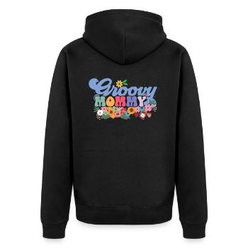 Groovy Mommy Garden Plant Fleurs Décoration Florale - Veste à capuche bio Premium Unisexe - noir - Dos - Nico (187cm)