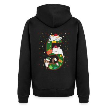 5 ans Enfants cadeau de Noël mignon - Veste à capuche bio Premium Unisexe - noir - Dos - Nico (187cm)