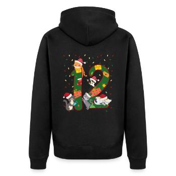 12 ans Enfants cadeau de Noël mignon - Veste à capuche bio Premium Unisexe - noir - Dos - Nico (187cm)