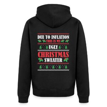 À cause de l’inflation, c’est mon affreux - Veste à capuche bio Premium Unisexe - noir - Dos - Nico (187cm)