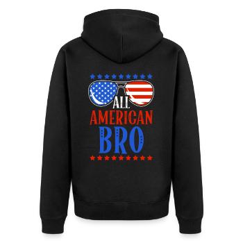 Lunettes de soleil All American Bro 4 juillet - Veste à capuche bio Premium Unisexe - noir - Dos - Nico (187cm)