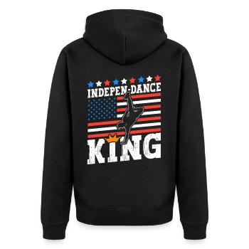 Indepen-dance King Juillet 4th Independence Day Dancers - Veste à capuche bio Premium Unisexe - noir - Dos - Nico (187cm)