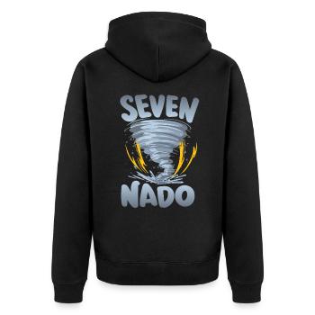 Avertissement de sept nado 7e anniversaire | Tornade - Veste à capuche bio Premium Unisexe - noir - Dos - Nico (187cm)