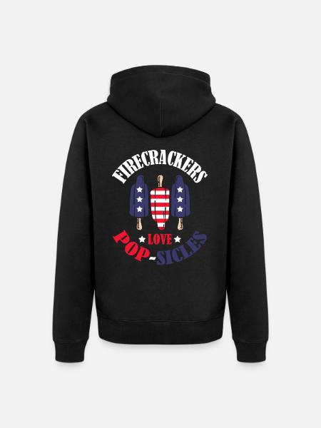 Feuerwerkskörper Liebe Eis 4. Juli - Unisex Premium Bio Zip Hoodie - Schwarz