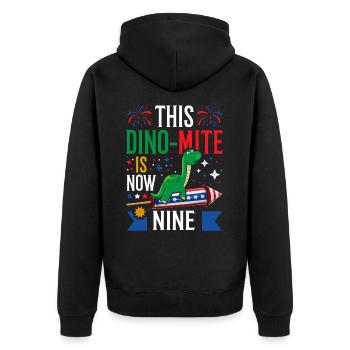 Ce dinomite est maintenant de cinq dinosaures 4 juillet - Veste à capuche bio Premium Unisexe - noir - Dos - Nico (187cm)