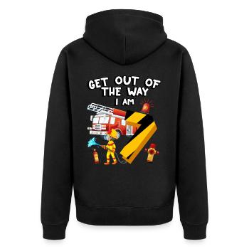 Pompier Pompiers J’ai 7 ans - Veste à capuche bio Premium Unisexe - noir - Dos - Nico (187cm)