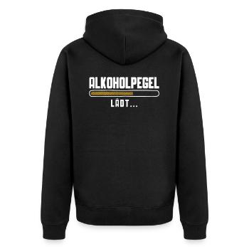 Charges alcoolisées... | Chemise Beer Lovers | - Veste à capuche bio Premium Unisexe - noir - Dos - Nico (187cm)