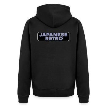 Version Rétro Alt Dark Japonaise - Veste à capuche bio Premium Unisexe - noir - Dos - Nico (187cm)