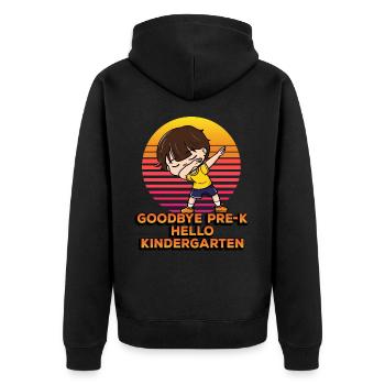 Au revoir Pre-k Hello Kindergarten Dab - Veste à capuche bio Premium Unisexe - noir - Dos - Nico (187cm)