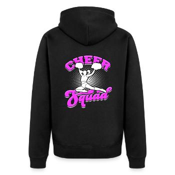 cheerleader cheerleading geschenk sport mädchen ge - Unisex Premium Bio Zip Hoodie - Schwarz - Hinten - Nico (187cm)