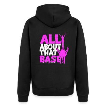 cheerleader cheerleading gift sport girls ge - Unisex Premium Organic Zip Hoodie - black - Back - Nico (187cm)