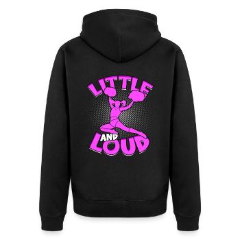 cheerleader cheerleading gift sport girls ge - Unisex Premium Organic Zip Hoodie - black - Back - Nico (187cm)
