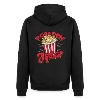 Popcorn Cinema Gift Gift Idea Film Mais Filma - Unisex Premium Organic Zip Hoodie - black - Back - Nico (187cm)