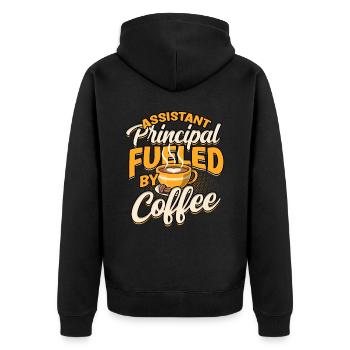 Principal Deputy Principal Gift - Unisex Premium Organic Zip Hoodie - black - Back - Nico (187cm)