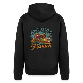 Antiquités Antiquités Antique Collector Antiquités - Veste à capuche bio Premium Unisexe - noir - Dos - Nico (187cm)