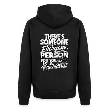 psychiatre thérapie cadeau idée cadeau psycholo - Veste à capuche bio Premium Unisexe - noir - Dos - Nico (187cm)