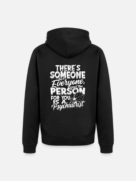 psychiater geschenk therapie geschenkidee psycholo - Unisex Premium Bio Zip Hoodie - Schwarz