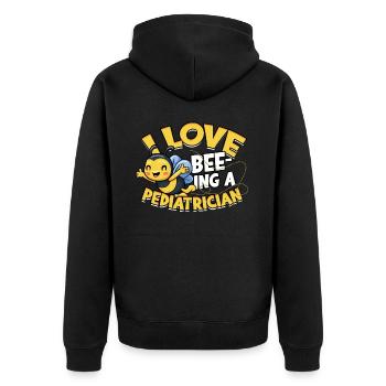 paediatrician medical doctor doctor profession children gesche - Unisex Premium Organic Zip Hoodie - black - Back - Nico (187cm)