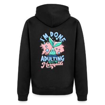 adulte humour adulte cadeau anniversaire ges - Veste à capuche bio Premium Unisexe - noir - Dos - Nico (187cm)