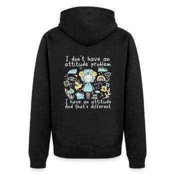 Aries Queen March April Zodiac Astrology Aries - Unisex Premium Organic Zip Hoodie - black - Back - Nico (187cm)