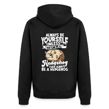 Propriétaires de hérissons Hérissons amoureux animal mignon - Veste à capuche bio Premium Unisexe - noir - Dos - Nico (187cm)