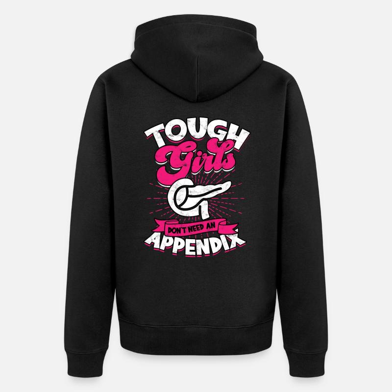 Annexe Opération Appendicectomie Retrait - Veste à capuche bio Premium Unisexe - noir